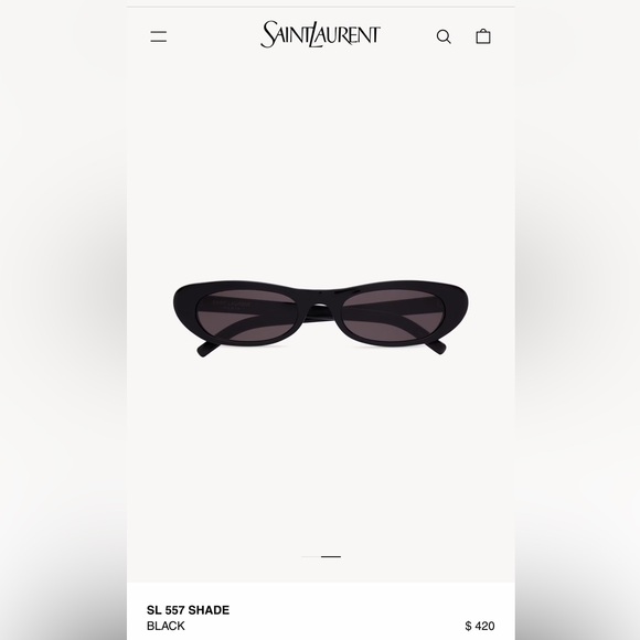 Saint Laurent Black Cat Eye Sunglasses - Picture 1 of 6